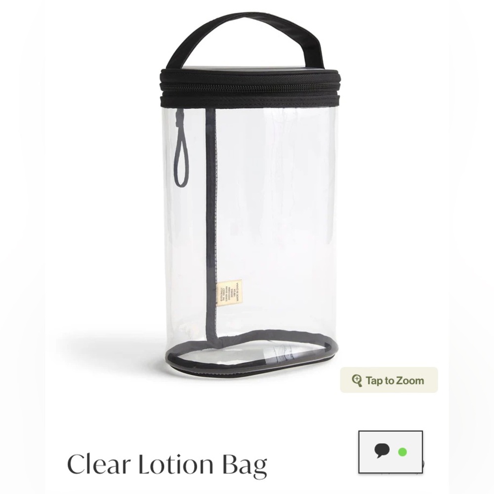 NEW Vera Bradley Clear Lotion Bag in Moonless Night!